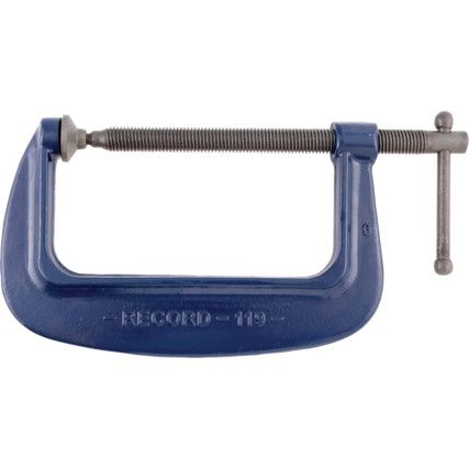 6in./150mm G-Clamp, Steel Jaw, T-Bar Handle