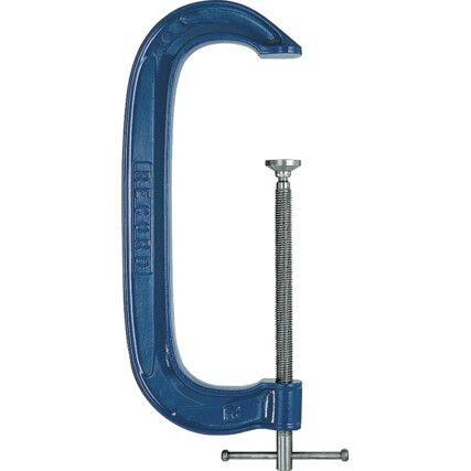12in./300mm G-Clamp, Steel Jaw, T-Bar Handle