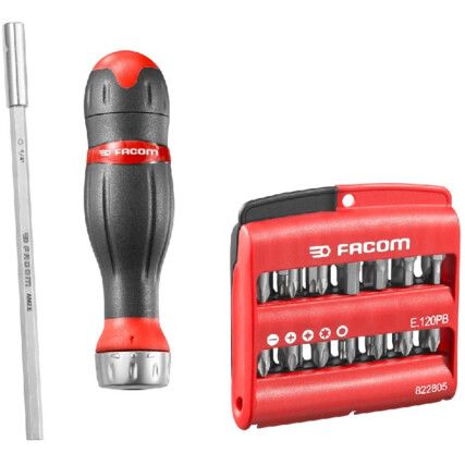 ACL.2A2 30 Piece Protwist 3-in-1 Ratchet Screwdriver Set and Bits