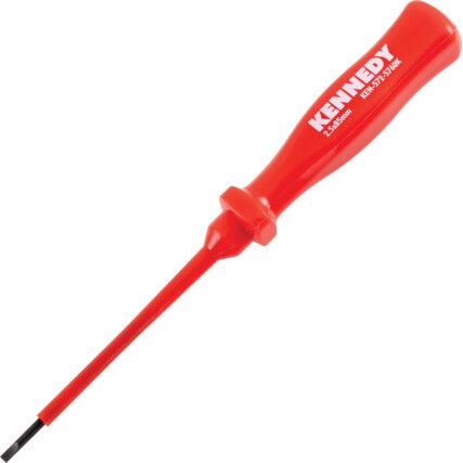 Insulated Electricians Screwdriver Slotted 2.5mm x 85mm