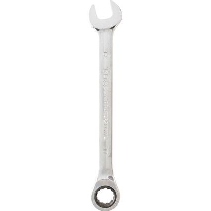 Single End, Ratcheting Combination Spanner, 17mm, Metric