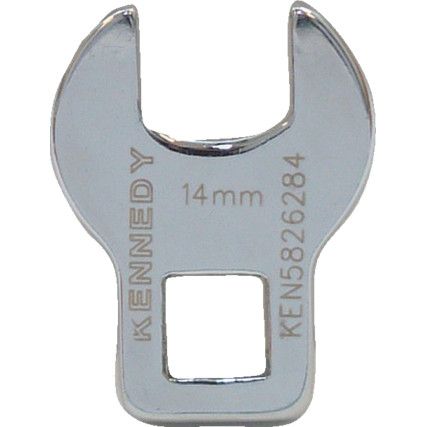 14mm Open End Crowfoot Wrench 3/8" Square Drive