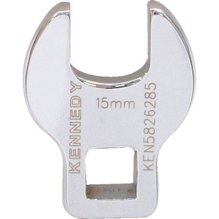 15mm Open End Crowfoot Wrench 3/8" Square Drive