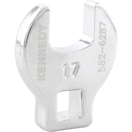 17mm Open End Crowfoot Wrench 3/8" Square Drive