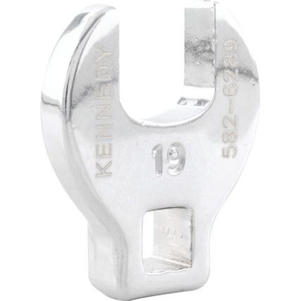 19mm Open End Crowfoot Wrench 3/8" Square Drive