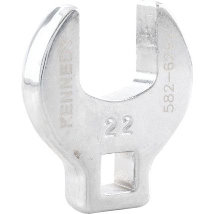 22mm Open End Crowfoot Wrench 3/8" Square Drive