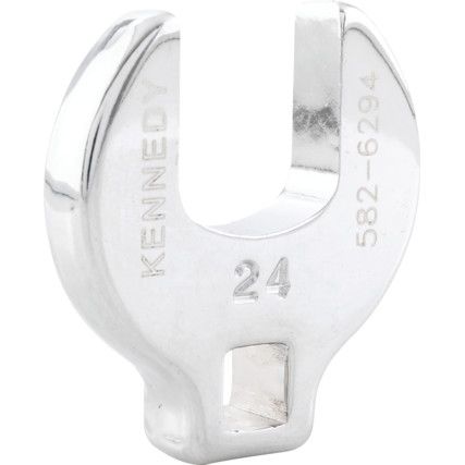 24mm Open End Crowfoot Wrench 3/8" Square Drive