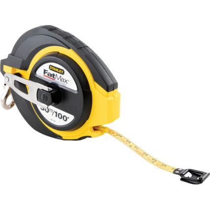 0-34-132, FATMAX, 30m / 100ft, Surveyors Tape, Metric and Imperial, Class II
