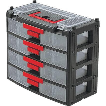Parts Organiser, 4 Compartments, 200mm (W), 390mm (H)
