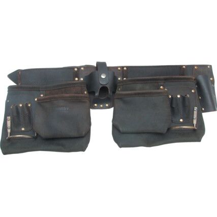 Tool Belt, Leather, Tan, 10 Pockets, 300 x 280mm