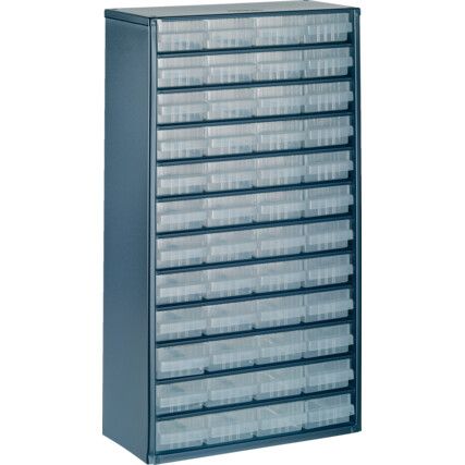 Drawer Cabinet, Steel/Polypropylene, Blue, 307x150x555mm, 48 Drawers