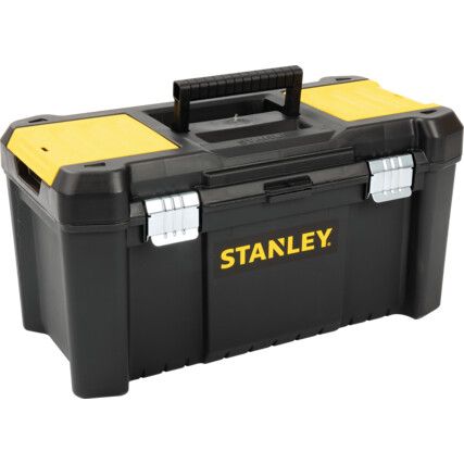 Essential 19" Plastic Tool Box with Metal Latches