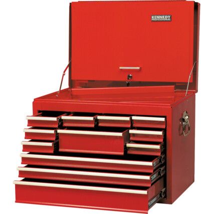 Tool Chest, Classic - Extra Wide, Red, Steel, 12-Drawers, 490 x 690 x 445mm, 160kg Capacity