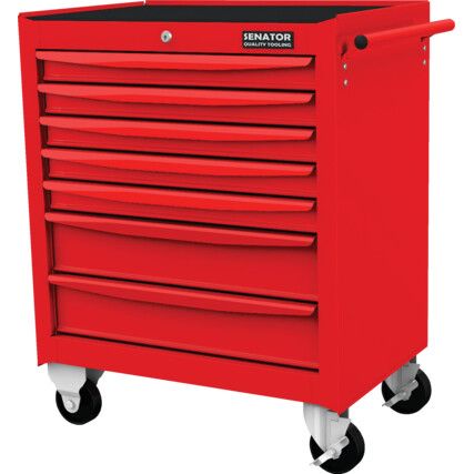 Roller Cabinet, Workshop Range, Red, Steel, 7-Drawers, 724 x 678 x 459mm, 300kg Capacity
