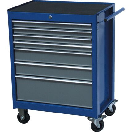 Roller Cabinet, Classic Range, Blue, Steel, 7-Drawers, 780 x 689 x 459mm, 20kg Capacity