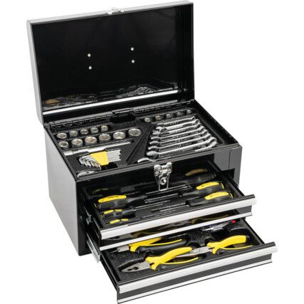 67 Piece Workshop Tool Kit in 2 Drawer Tool Chest