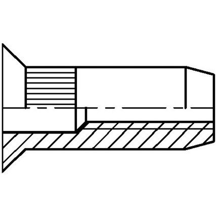 M4 STEEL CSK HEAD KNURLED RIVET NUT (BOX-500)