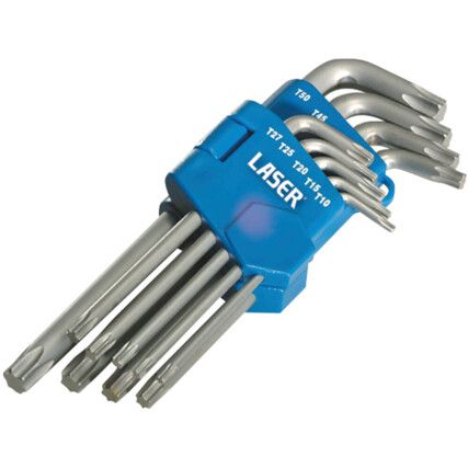 2497, Torx Key, L-Handle, Torx, T10-T50, 9-piece
