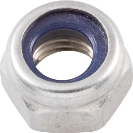 M5 A2 Stainless Steel Lock Nut, Nylon Insert, Material Grade 316