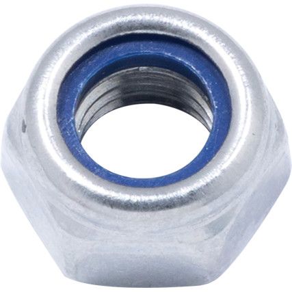 M8 A2 Stainless Steel Lock Nut, Nylon Insert, Material Grade 316