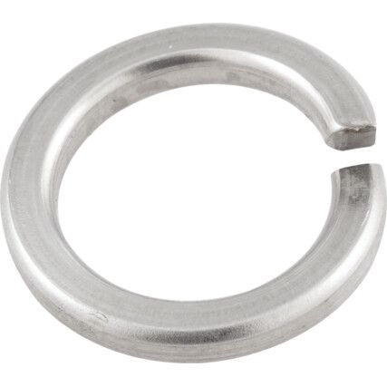 M12 Spring Washer, A4 Stainless Steel, 18mm Diameter, Thickness 2.5mm, Bore 12.2mm