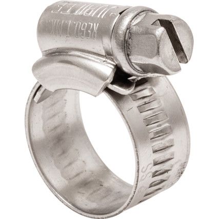 000SS HOSE CLIP GRADE 304 STAINLESS STEEL 9.5mm - 12mm