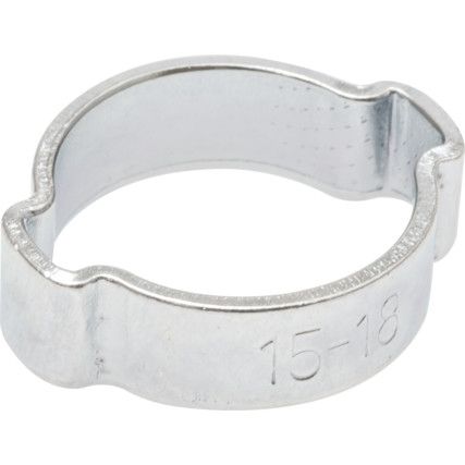 15-18mm TWO EAR STYLE ZINC PLATED O-CLIPS