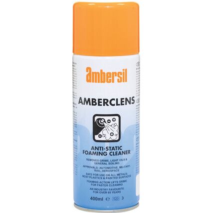 Amberclens, Anti-Static Cleaner, Water Based, Aerosol, 400ml