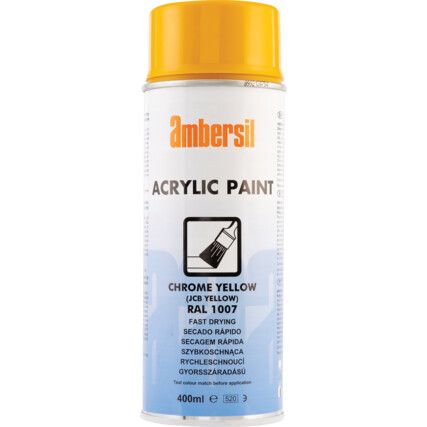 Acrylic Aerosol Spray Paint, JCB Yellow- 400ml