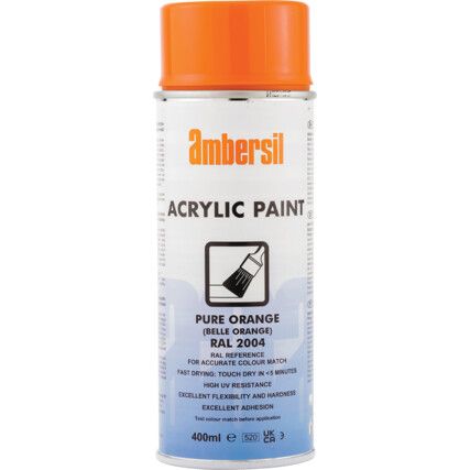 Acrylic Aerosol Spray Paint, Belle Orange- 400ml
