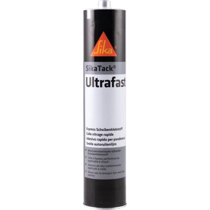 SikaTack Ultrafast Glazing Adhesive, Black, 300ml