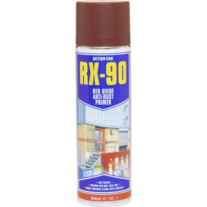 RX90, Red Oxide Anti-Rust Primer, Aerosol, 500ml