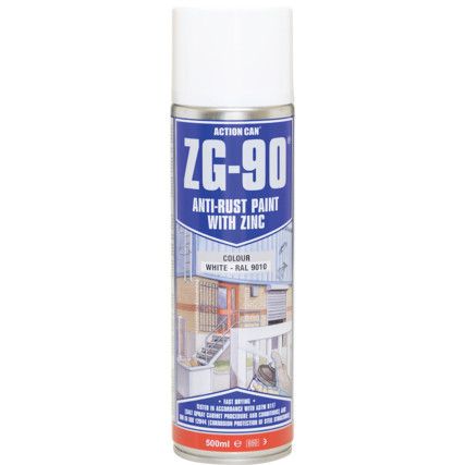 ZG-90 Anti-Rust Aerosol White Paint With Zinc - 500ml