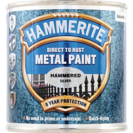 Direct to Rust Hammered Silver Metal Paint - 250ml