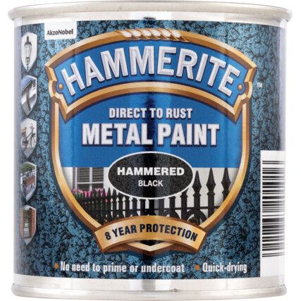 Direct to Rust Hammered Black Metal Paint - 250ml
