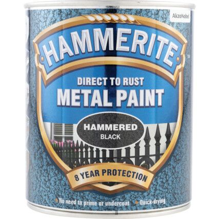 Direct to Rust Hammered Black Metal Paint - 750ml