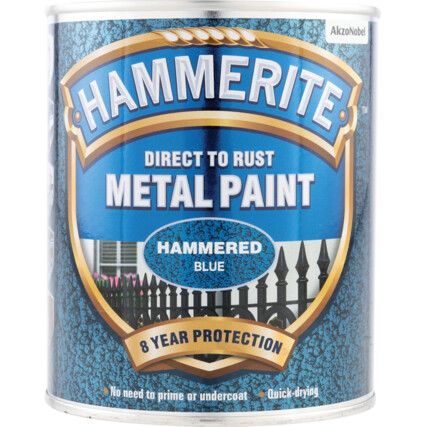 Direct to Rust Hammered Blue Metal Paint - 750ml