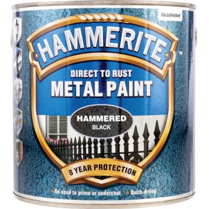 Direct to Rust Hammered Black Metal Paint - 2.5ltr