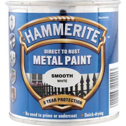 Direct to Rust Smooth White Metal Paint - 250ml