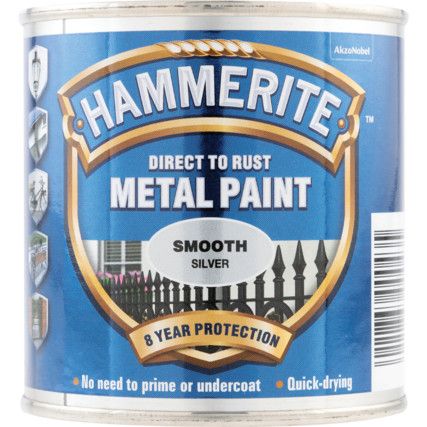 Direct to Rust Smooth Silver Metal Paint - 250ml