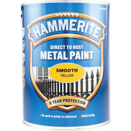 Direct to Rust Smooth Yellow Metal Paint - 5ltr