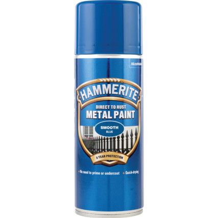 Direct to Rust Smooth Blue Aerosol Metal Paint - 400ml