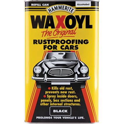 Waxoyl Black Refill Can 5ltr