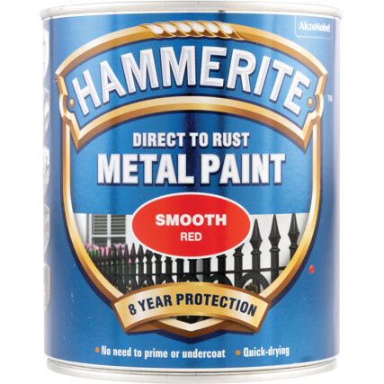 Direct to Rust Smooth Red Metal Paint - 750ml