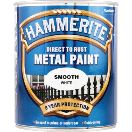 Direct to Rust Smooth White Metal Paint - 750ml