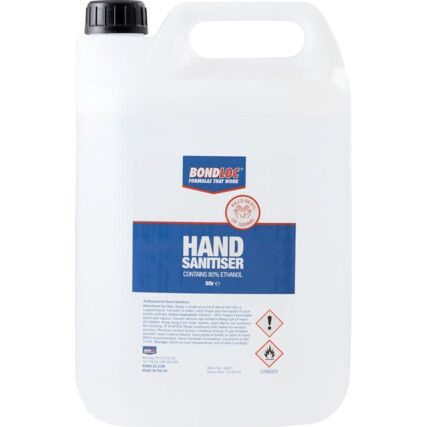 Hand Sanitiser, 80% Ethanol, 5Ltr