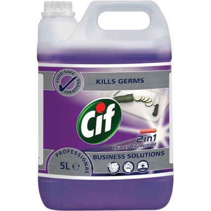 CIF 2-IN-1 CONCENTRATE CLEANER/DISINFECTANT 5LTR