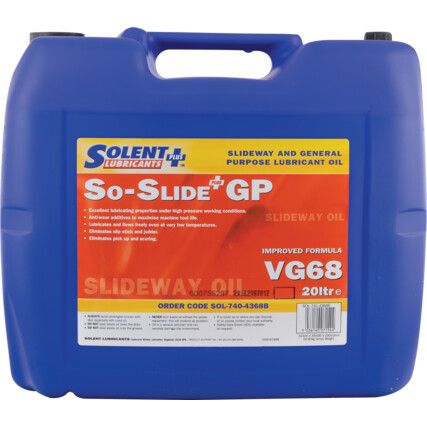 So-Slide GP VG68, Slideway Oil, Bottle, 20ltr