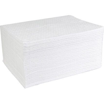 Oil Absorbent Pads, 80L Per Pack Absorbent Capacity, 50 x 40cm, Pack of 100