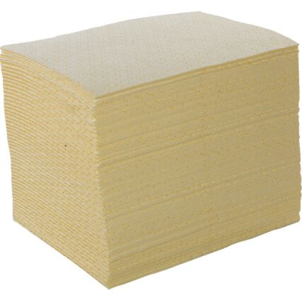 Chemical Absorbent Pads, 50L Per Pack Absorbent Capacity, 50 x 40cm, Pack of 200